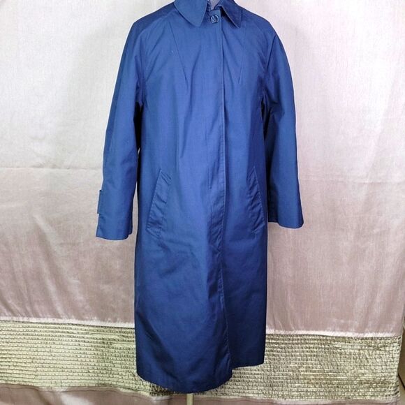 TRENCH COAT Navy Blue‎ All Weather with Zip Out Lining